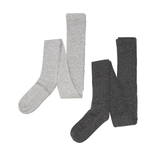 Minymo Wool Blend Rib Tights 2 Pack