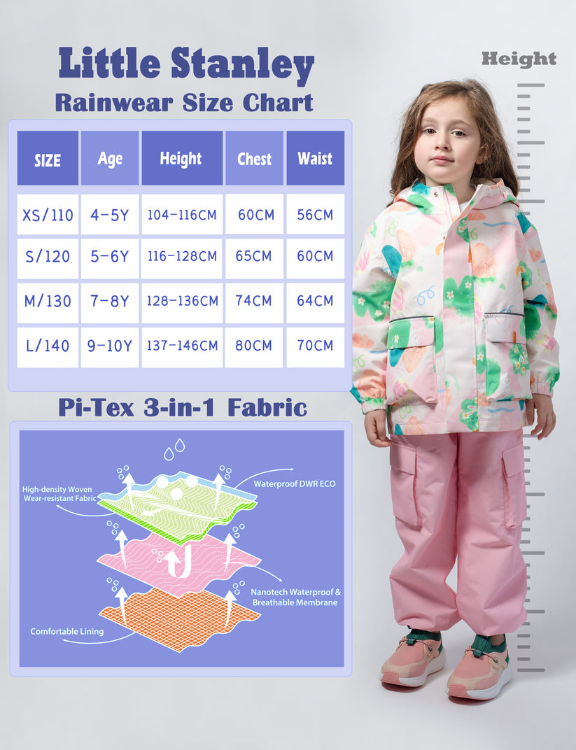 Walking Pi - Little Stanley Fleece Lined Rain Jacket