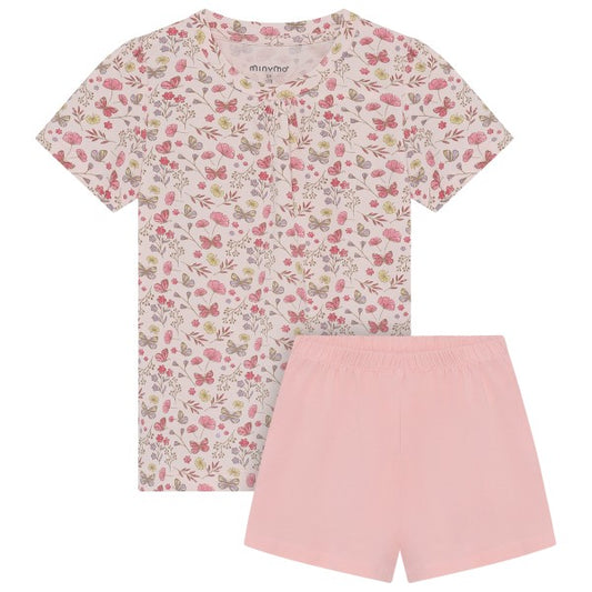 Minymo - Girls All-Over-Print T-Shirt and Shorts Set