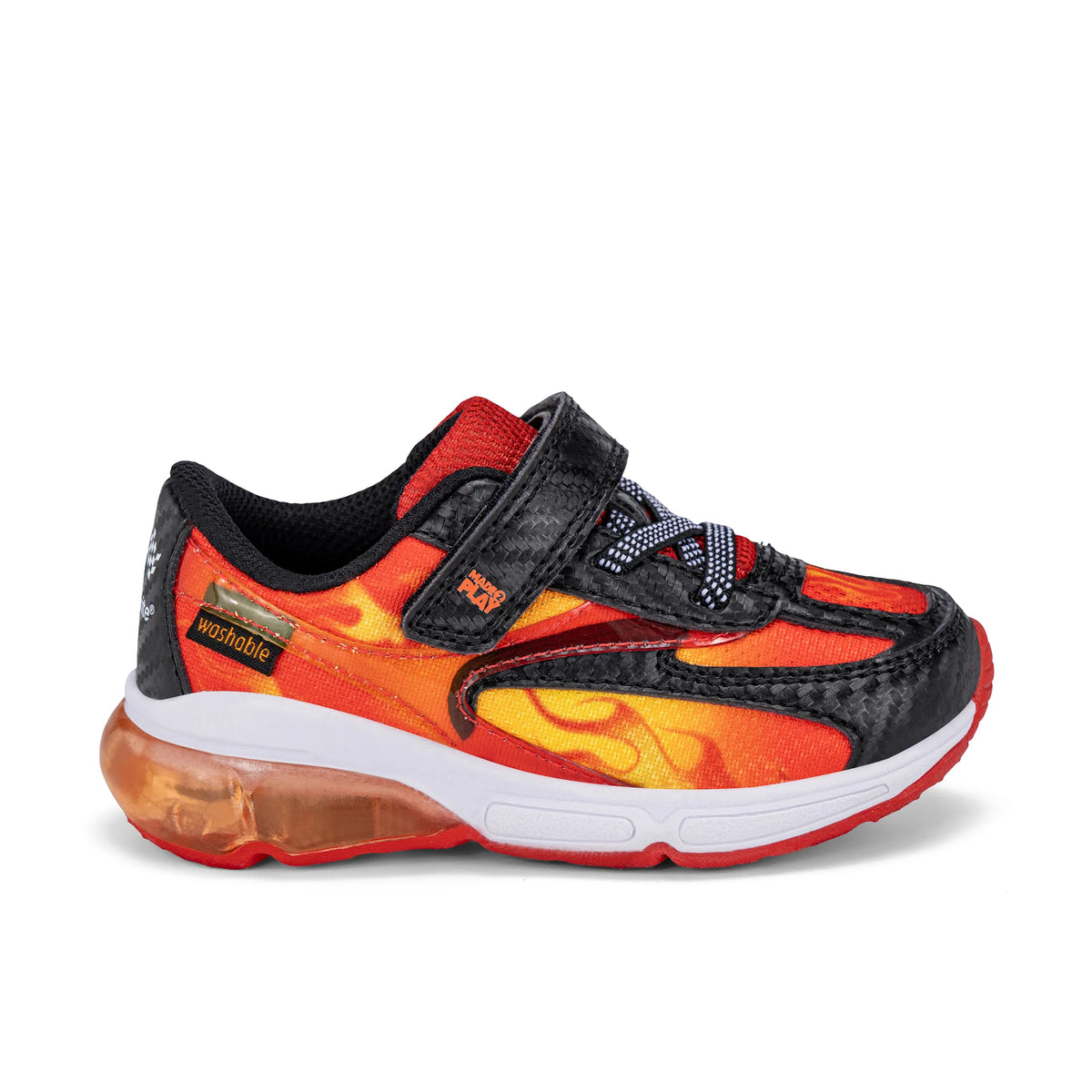 Stride Rite Made2Play Lighted Phantom Light-Up Sneaker Fire Sky Red