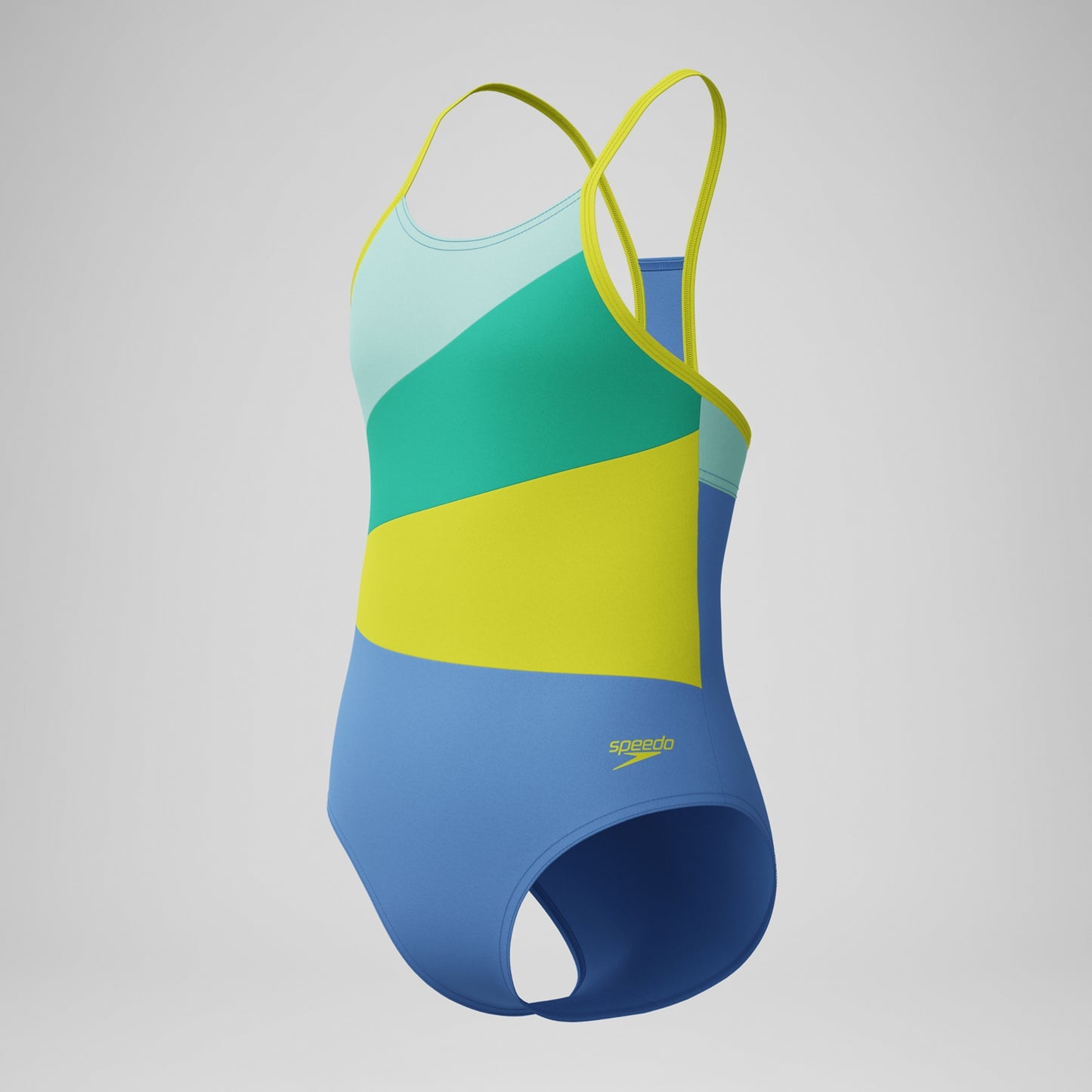 swimsuits one piece blue yellow green 3