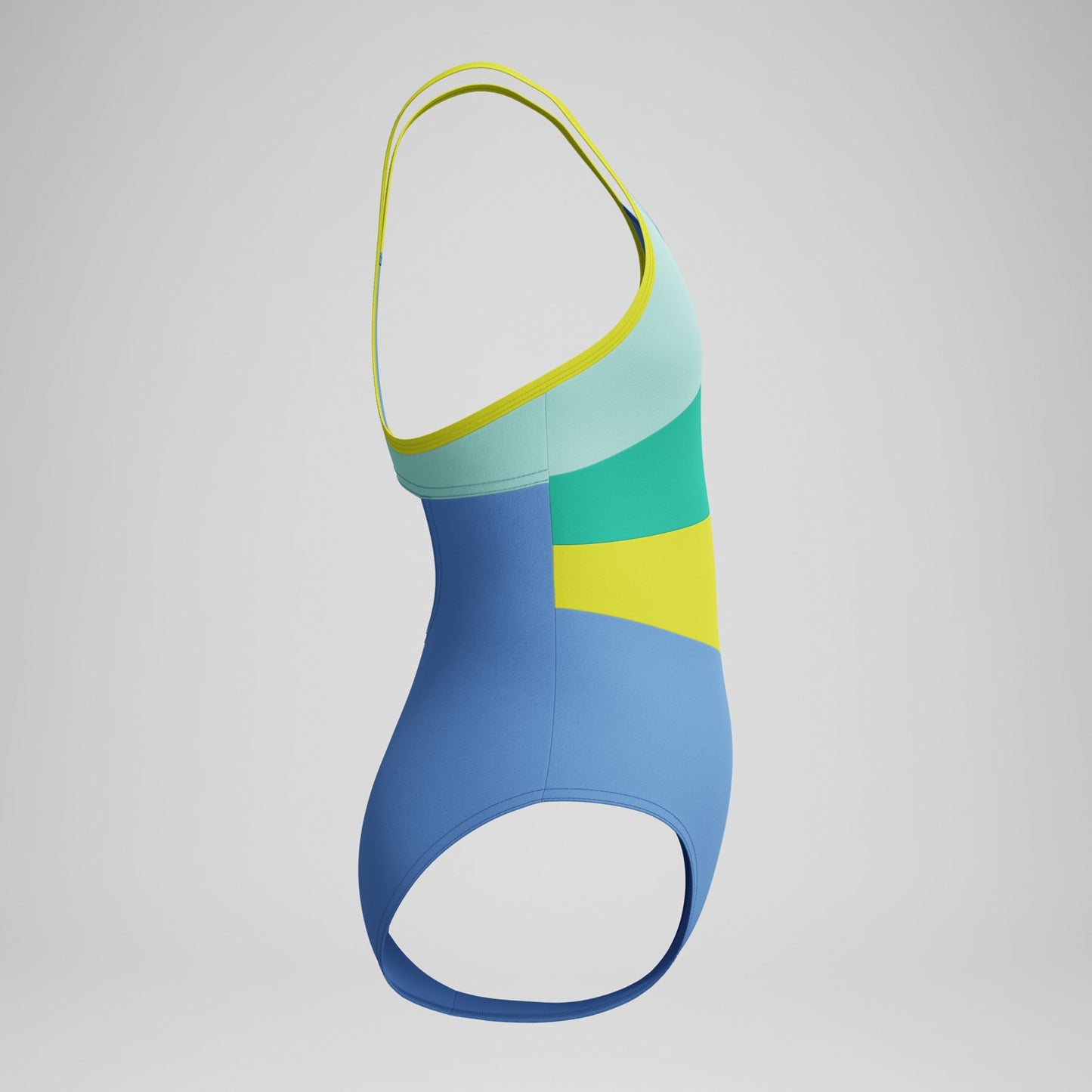 swimsuits one piece blue yellow green 5