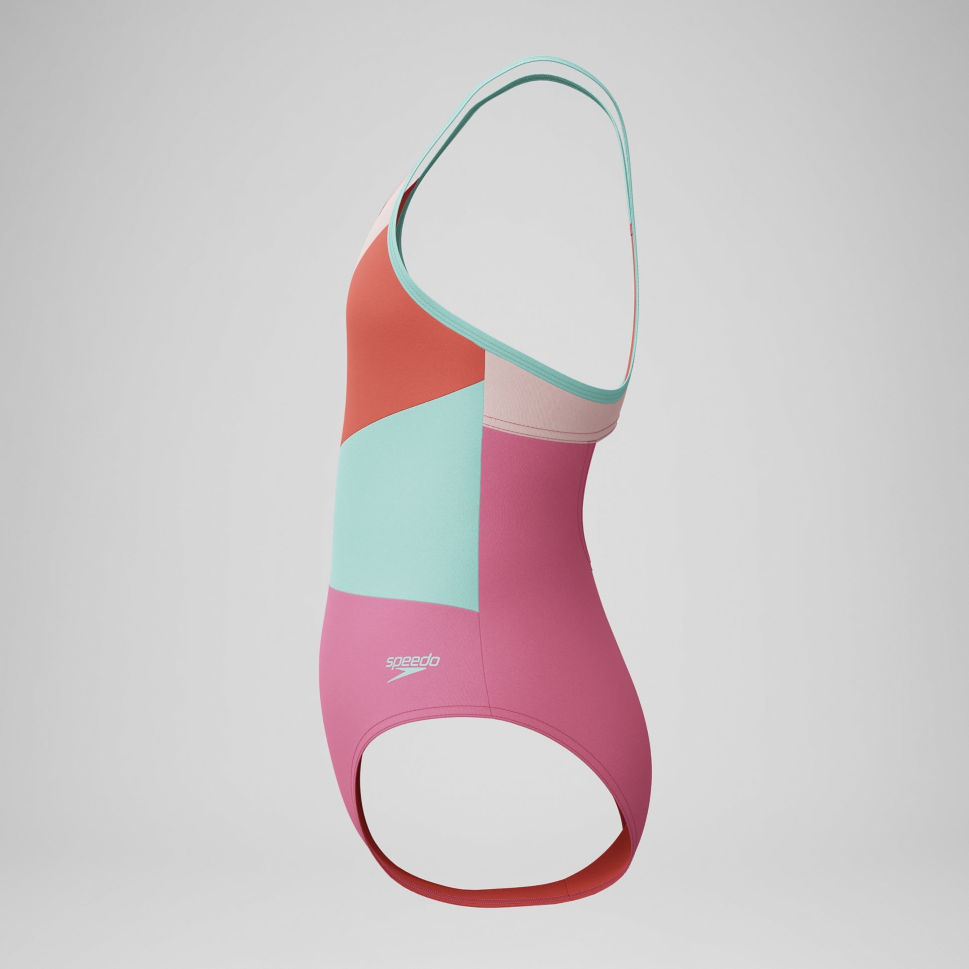 swimsuits one piece pink orange green 4