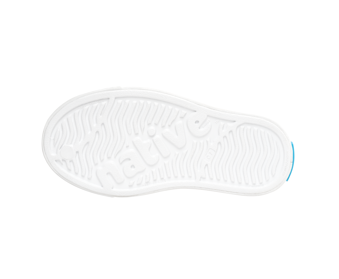 Native Shoes - Jefferson Print Kids - Shell White / Shell White / Barely Flax Rainbow