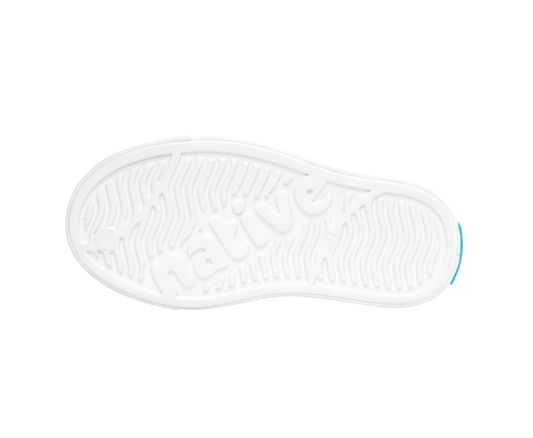 Native Shoes - Jefferson Print Kids - Shell White / Shell White / Barely Flax Rainbow