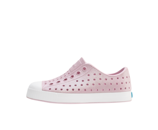 Native Shoes - Jefferson Bio Bling Kids - Barely Pink Bling/Shell White