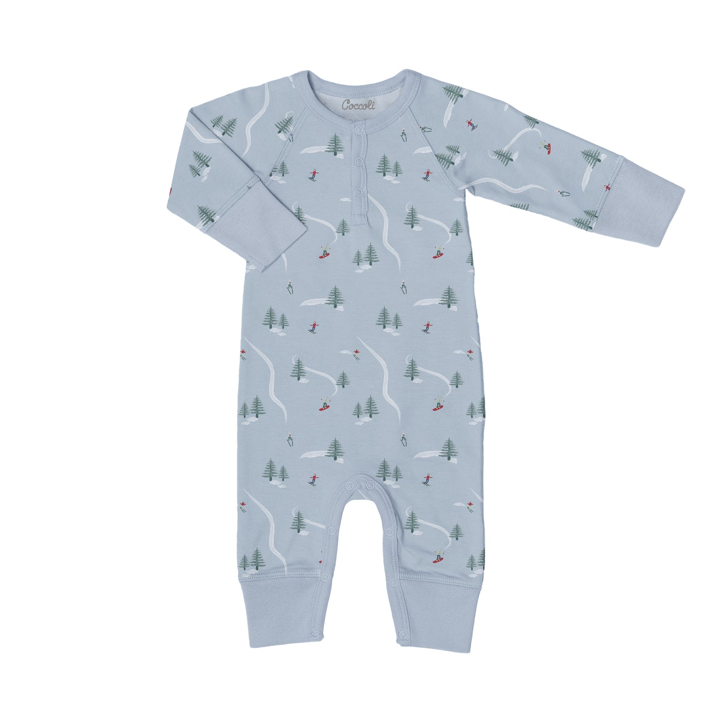Coccoli Modal Unionsuit - Ski On Blue 3M