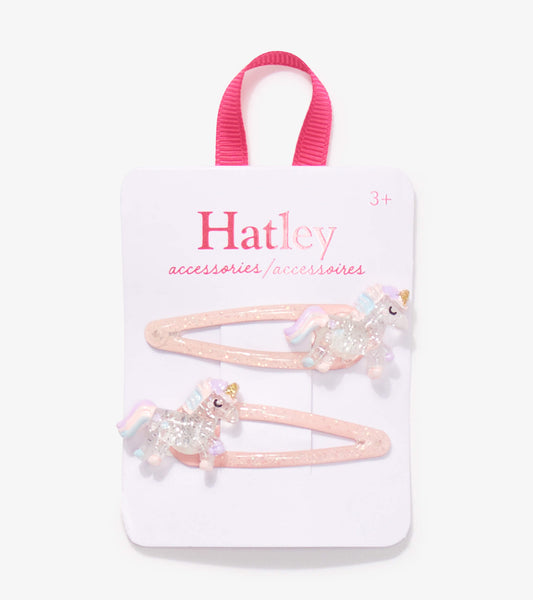 Hatley Glitter Unicorns Snap Clips 2 pack