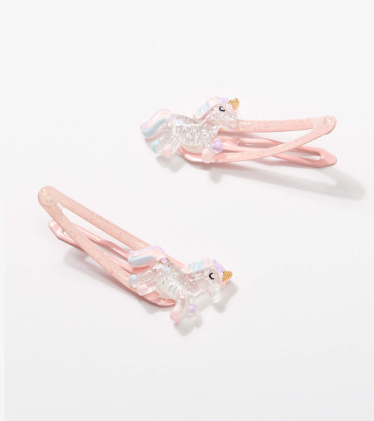 Hatley Glitter Unicorns Snap Clips 2 pack