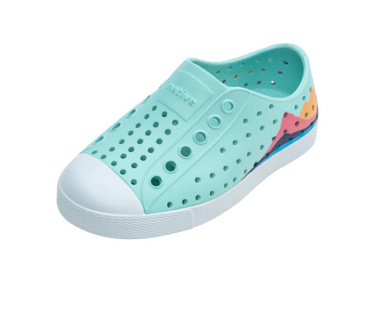 Native Shoes Jefferson Child Sugarlite Hydrangea Blue/Coastal Blue/Regatta Mountain Block