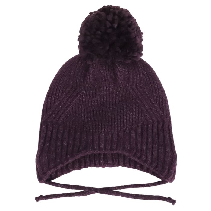 Calikids Knit Windproof Hat - Eggplant