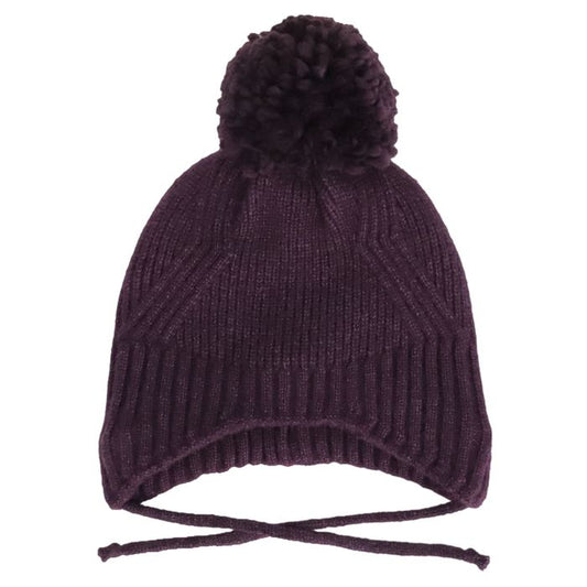 Calikids Knit Windproof Hat - Eggplant