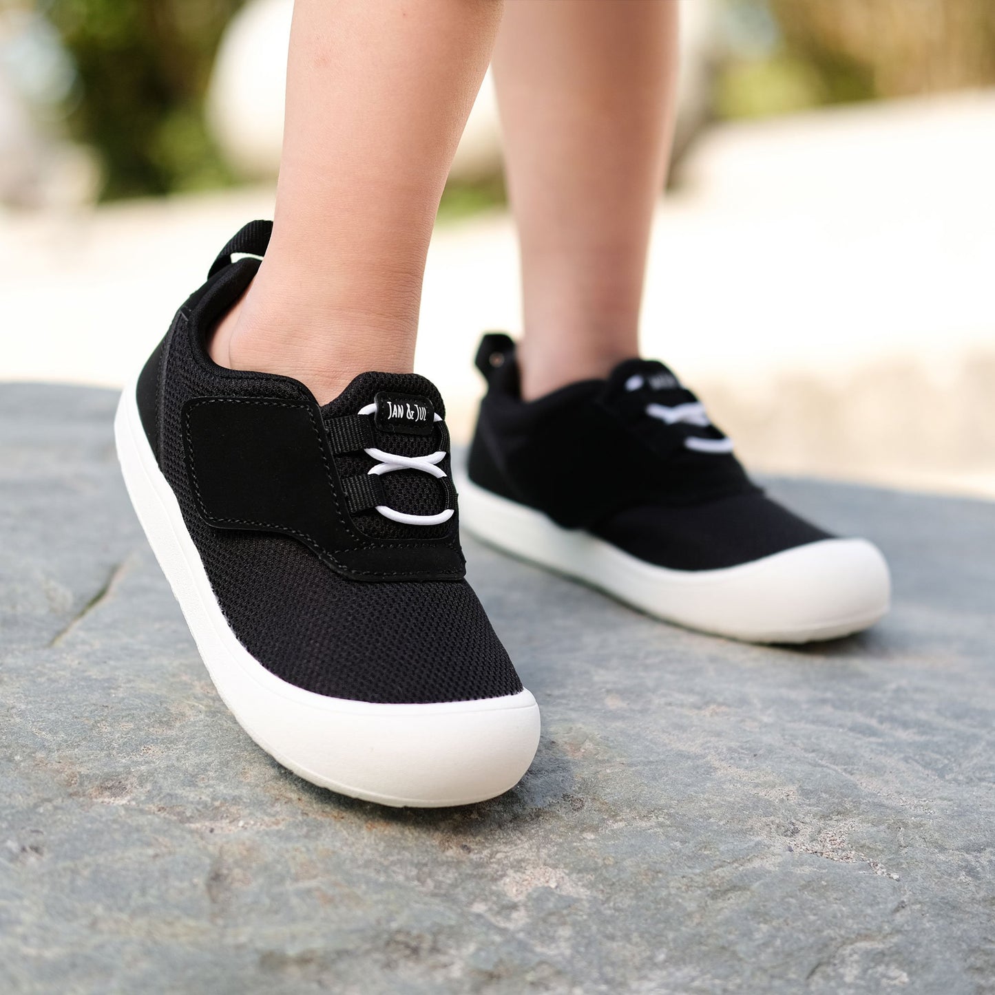 Jan & Jul - Mini-Flyer Toddler Sneakers - Black Tie