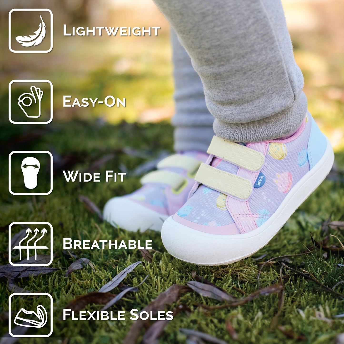 Jan & Jul - Toddler Mini Canvas Sneakers - Apricot Flower