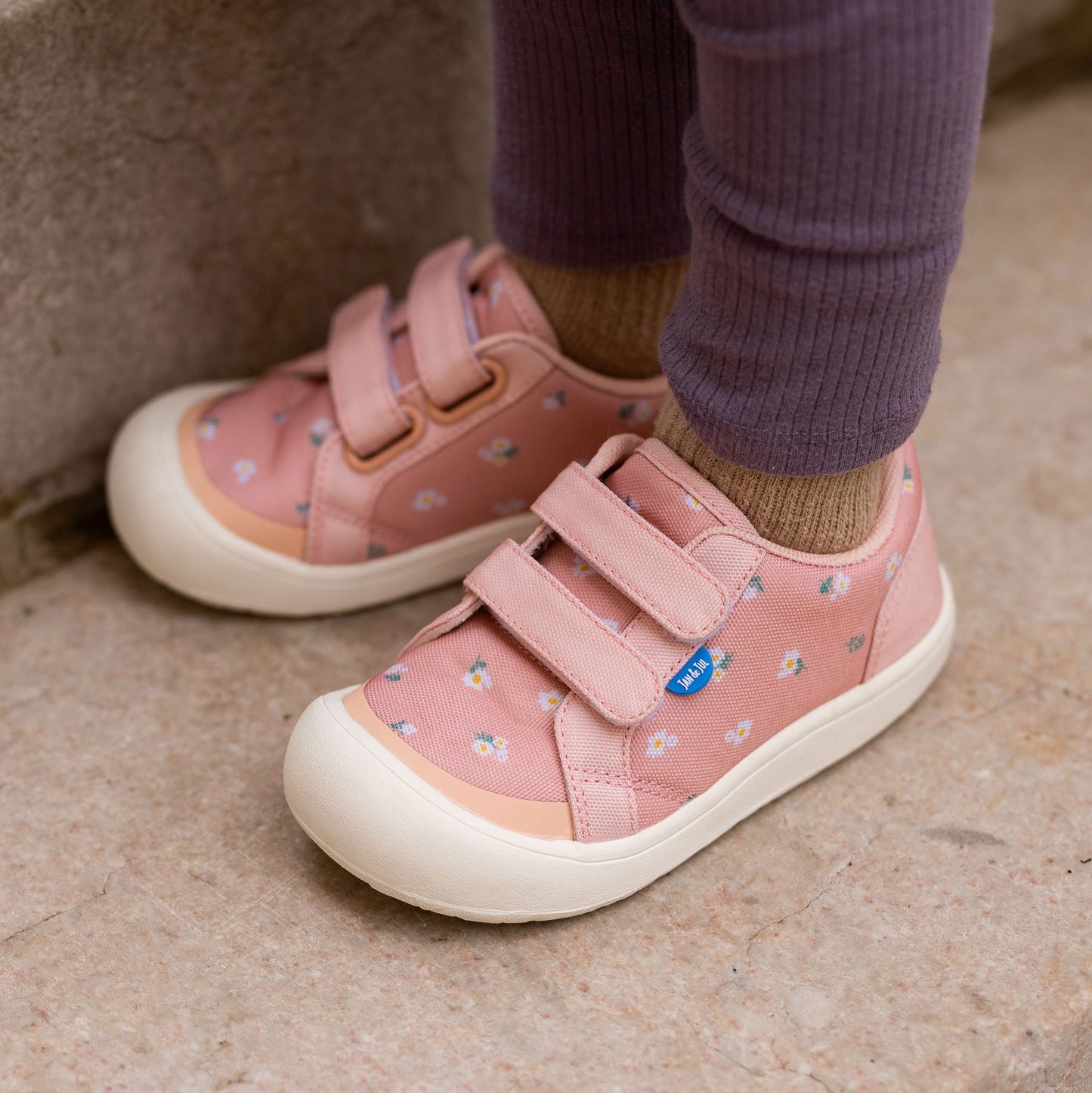 Jan & Jul - Toddler Mini Canvas Sneakers - Apricot Flower