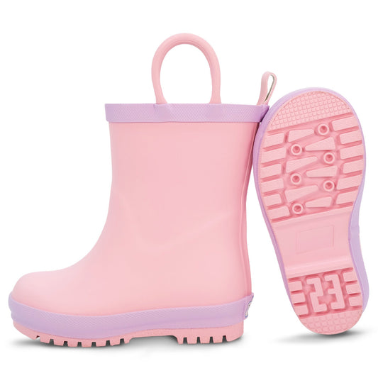 Jan & Jul - Kids Rubber Rain Boots - Pink