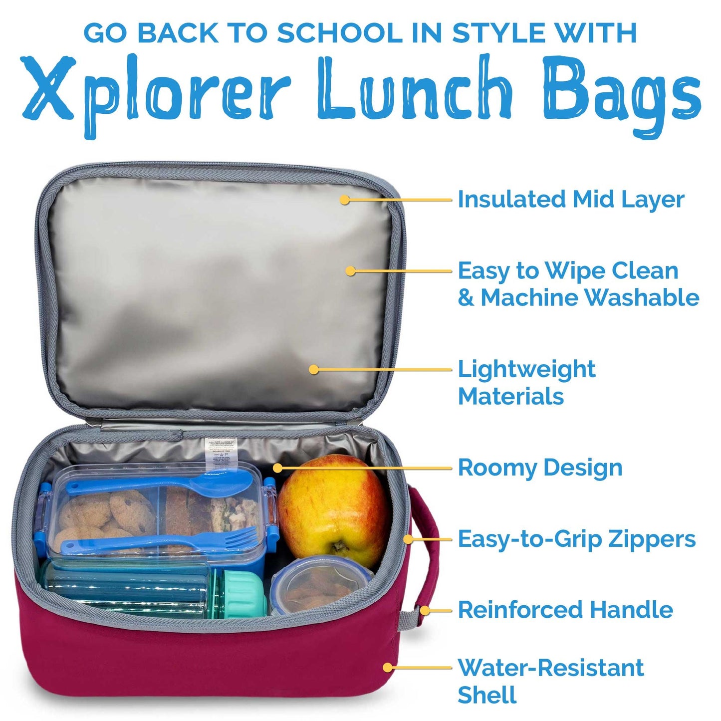 Jan & Jul - Kids Lunch Bag - Wildberry