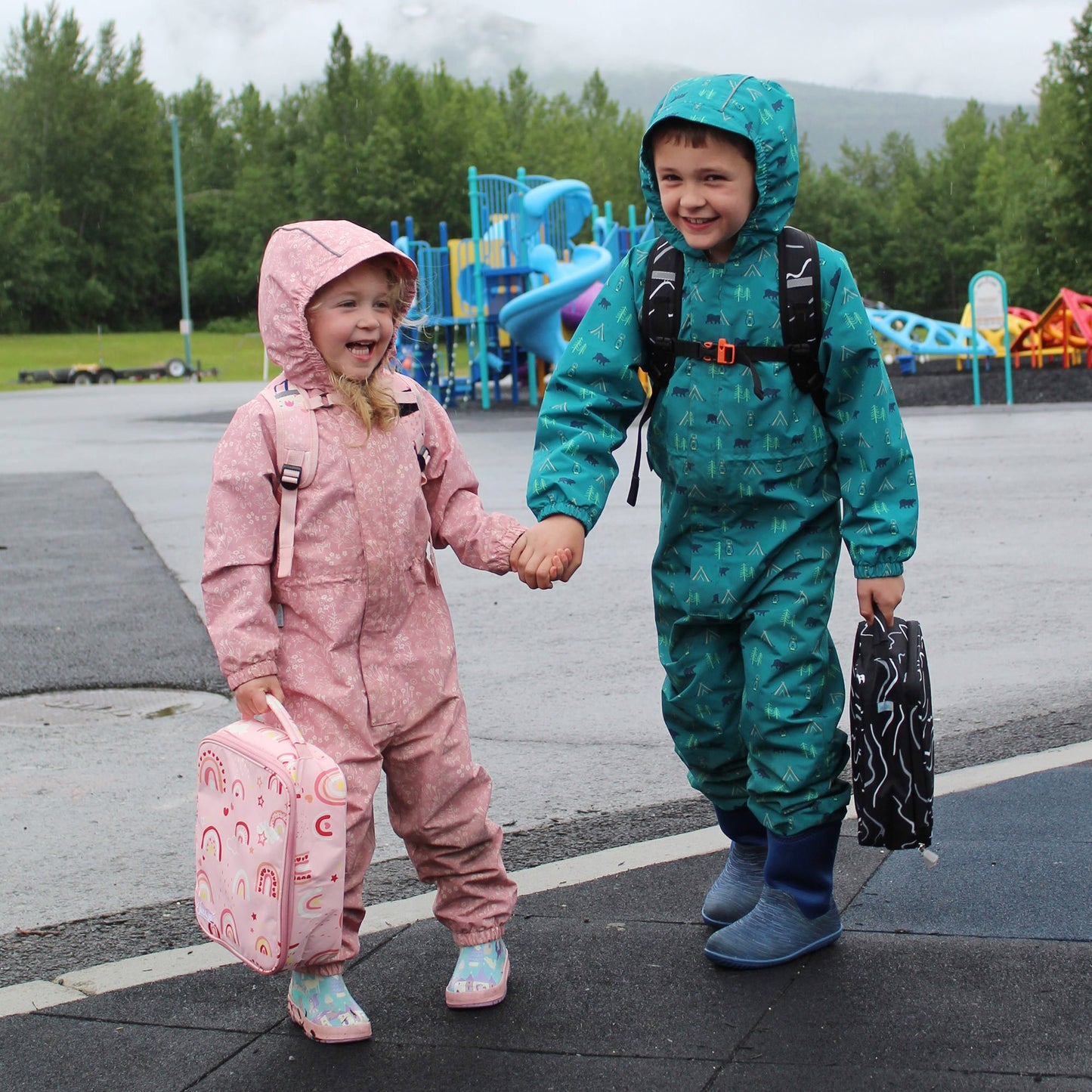 Jan & Jul - Kids Lunch Bag - Pink Rainbow