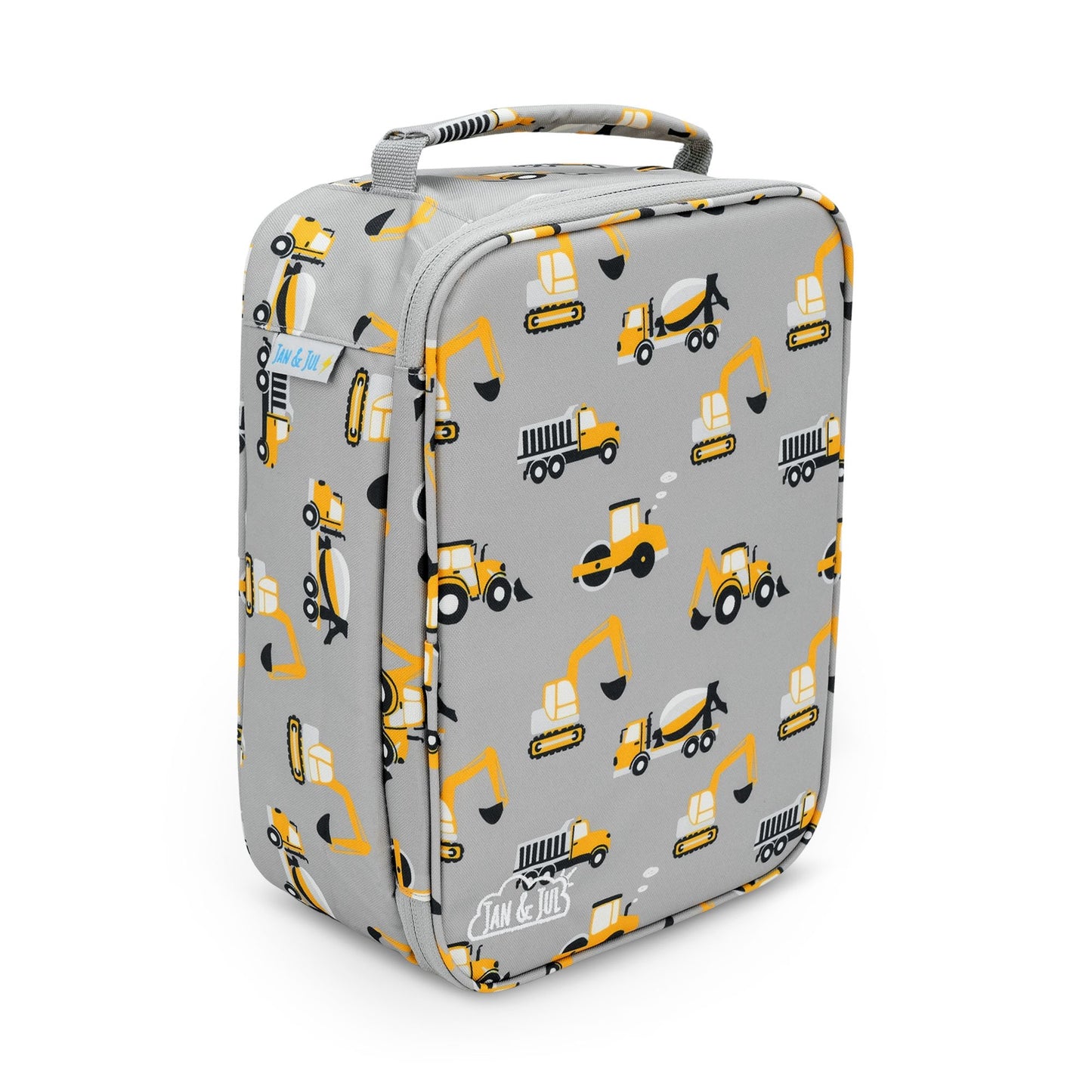 Jan & Jul - Kids Lunch Bag -  Grey Construction