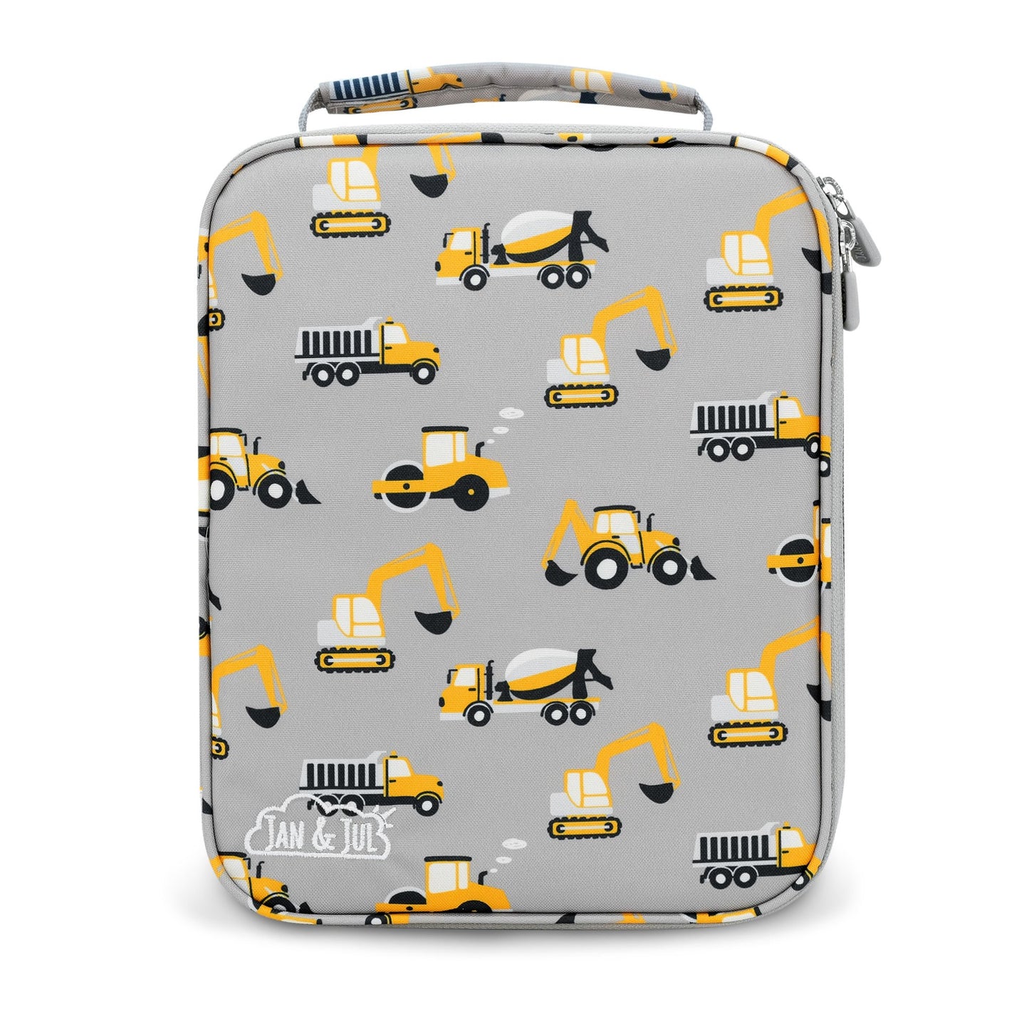 Jan & Jul - Kids Lunch Bag -  Grey Construction