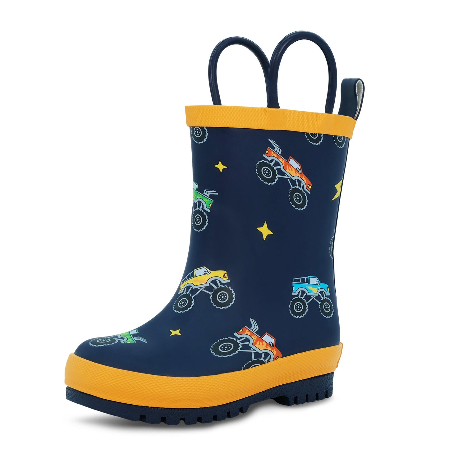 Jan & Jul - Kids Rubber Rain Boots - Big Trucks