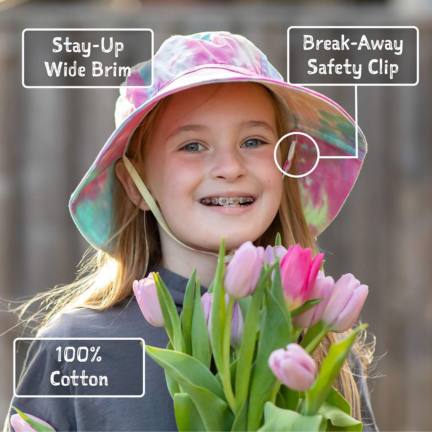 Jan & Jul - Kids Cotton Bucket Hats  - Watermelon Tie-Dye