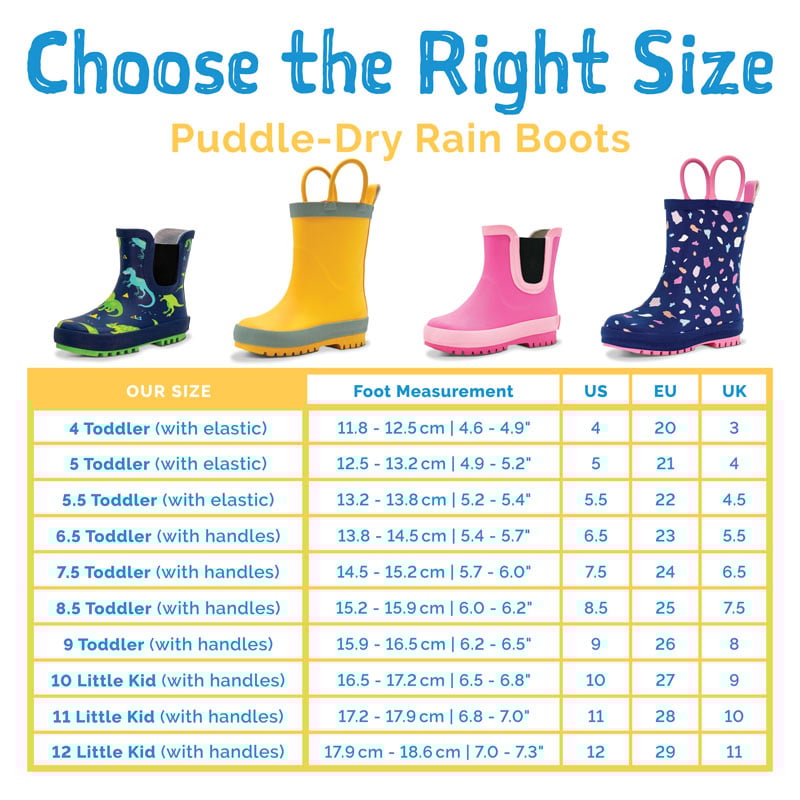 Jan & Jul- Kids Rubber Rain Boots - Space Dinos