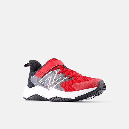 New Balance - Rave Run v2 Running Shoe - Bungee Lace with Top Strap - Big Kid - Team Red